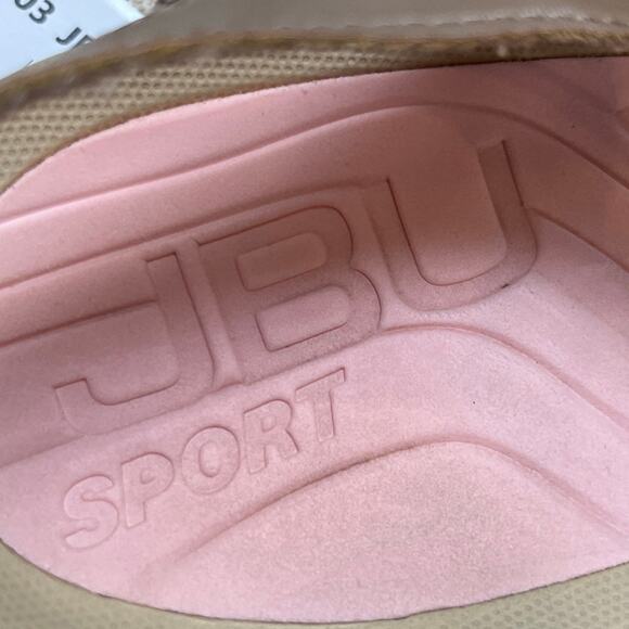 JBU Sport Women's Size 8.5 Pink/Tan Leather Strap Vacation Summer Comfort Sandal - Picture 3 of 10